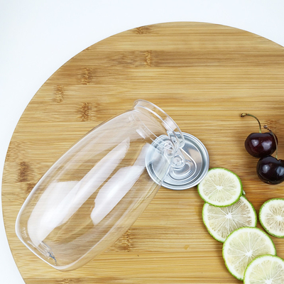 500mlオリーブ色の形のプラスチック貯蔵は容器が容易な引きカバーによってびん詰めにするプラスチック ペットを缶詰にする