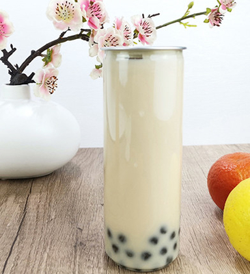 330ml容易な引きカバーが付いている円柱プラスチック ジュースの貯蔵のびん