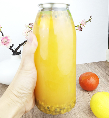 1000ml PETプラスチックジュース収納瓶 簡単に引ける蓋付き 食品級 お茶,ミルク,冷凍用