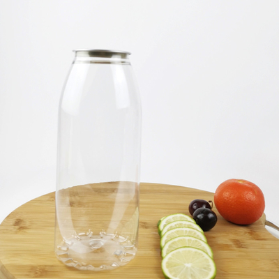 1000ml 透明なプラスチック容器 簡単に引ける蓋付き 果汁と飲み物を保存する