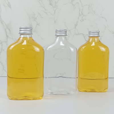 350mlねじ帽子は帽子が付いている明確なペット プラスチック ジュースのびんを震動させる
