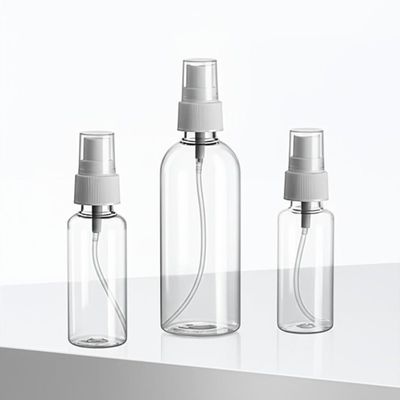 プラスチック容器ボトルとスプレーポンプで簡単収納