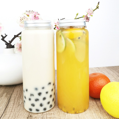 帽子が付いている円柱0.5リットル ペット プラスチックびんは食糧を乾燥した