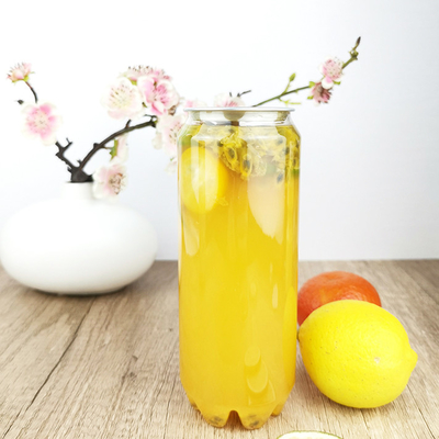 容易なプラスチック0.5リットル缶のふたの茶ミルクの飲料が付いているOpen缶に