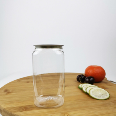 350mlプラスチック食品容器は容易な引きカバーが付いている正方形を震動させる