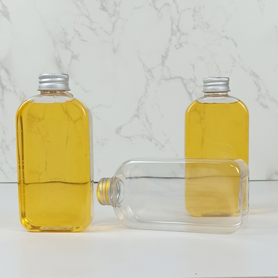 帽子の明確なプラスチック瓶ジュースのミルクが付いているペット400ml平らなプラスチックびん
